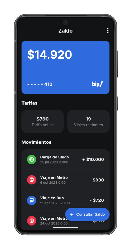 Pantalla de Zaldo